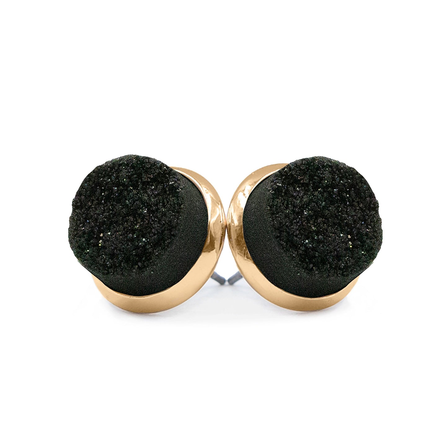 Stone Collection - Raven Quartz Stud Earrings