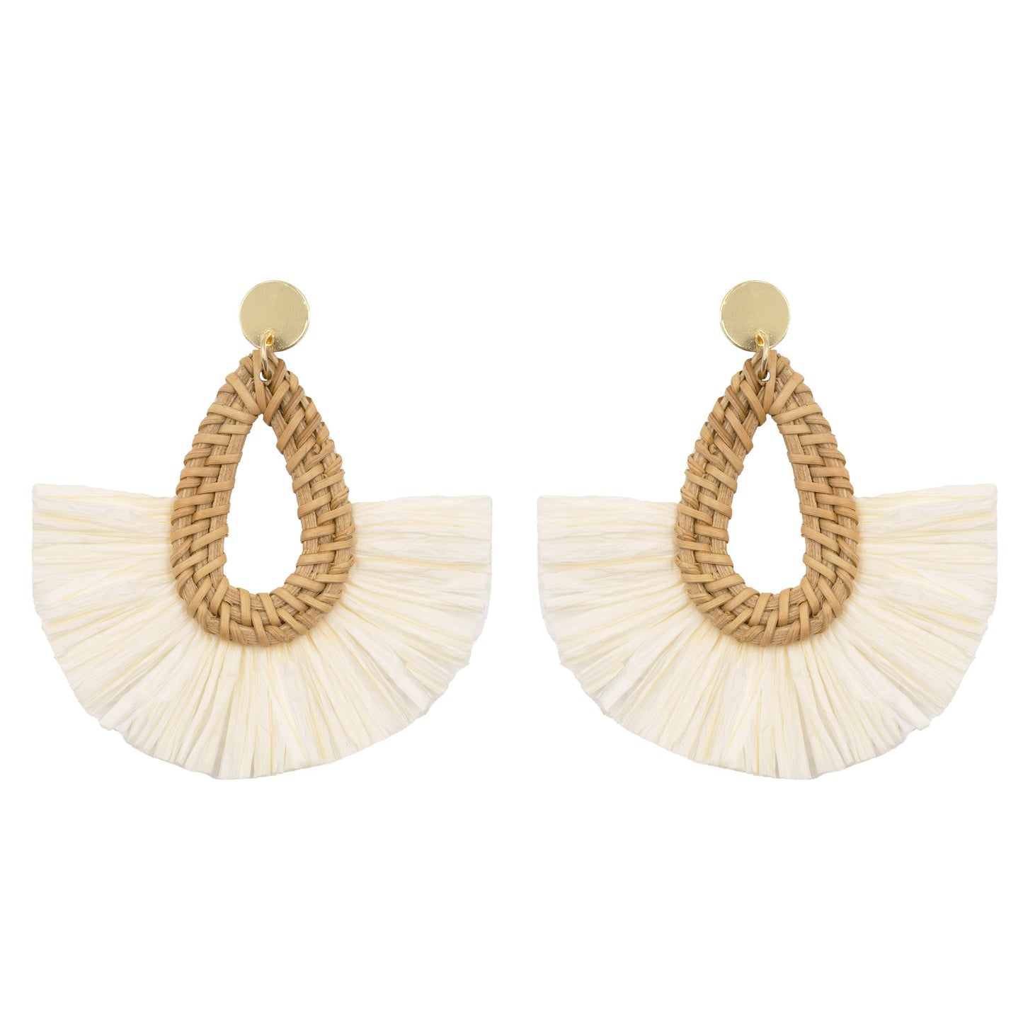 Tide Collection - Teardrop Rattan Earrings