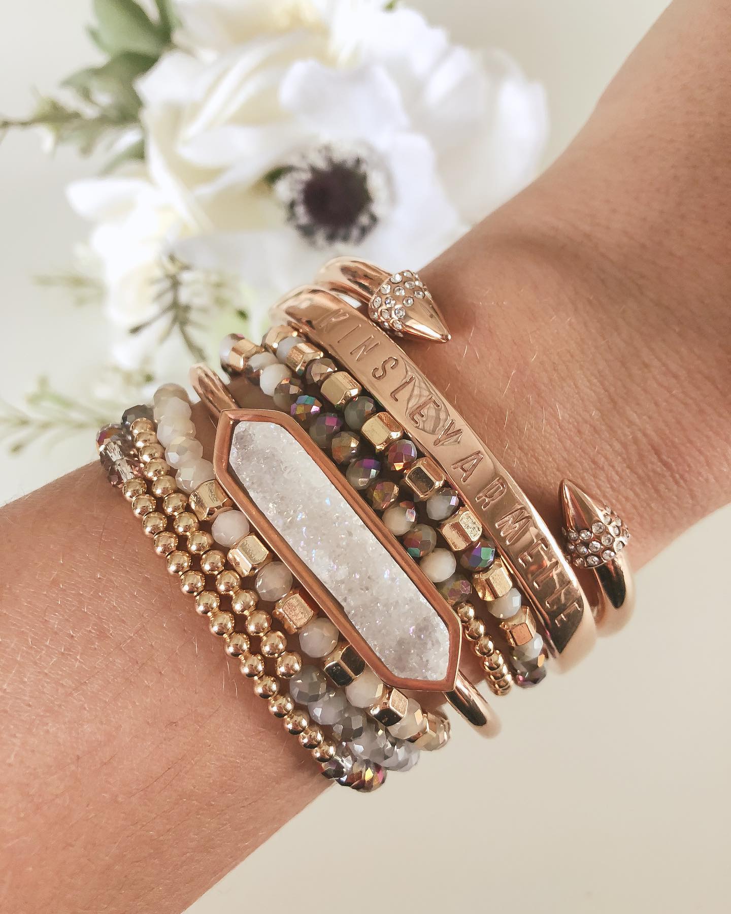 Rose Gold Milayna Bracelet Stack