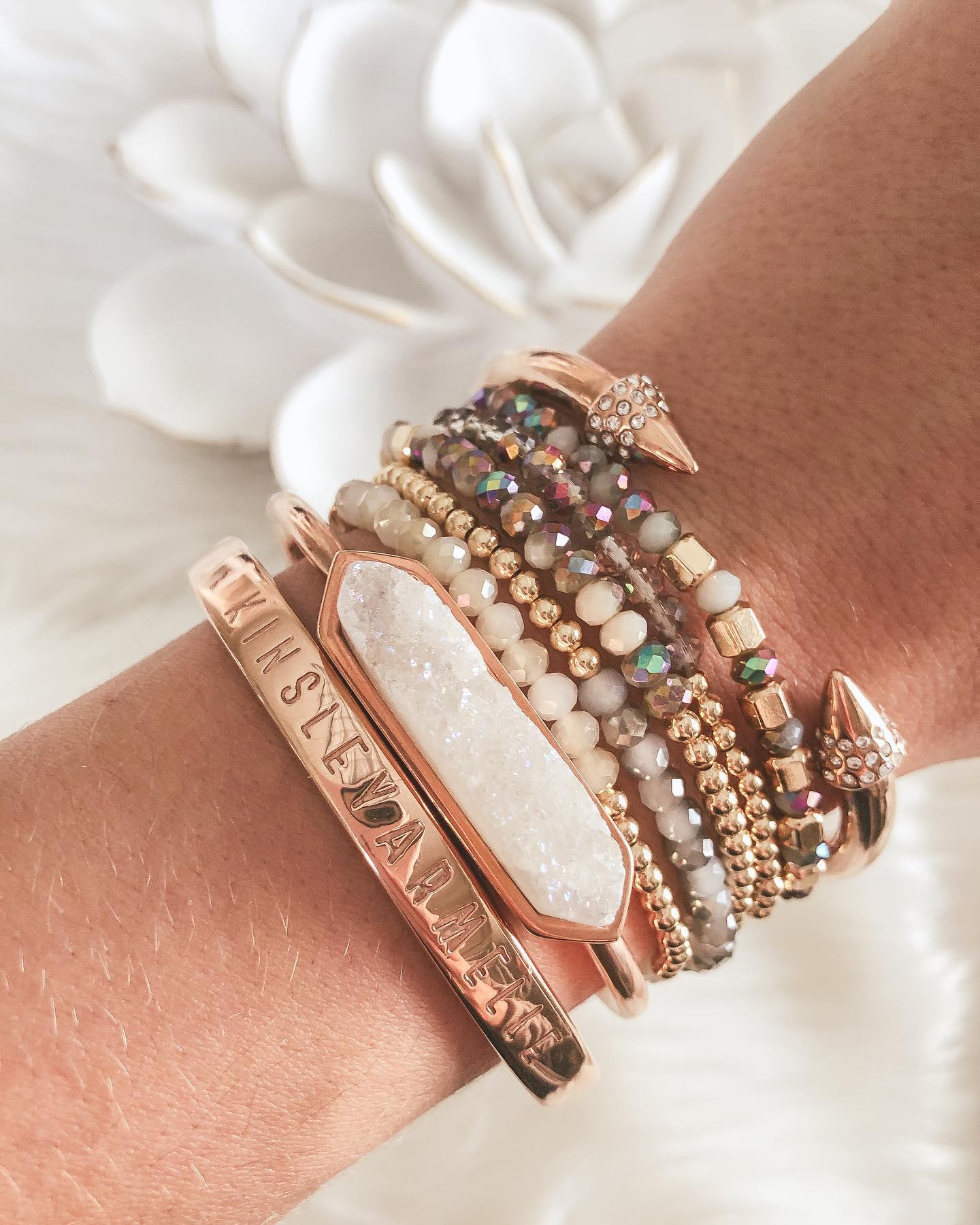 Rose Gold Milayna Bracelet Stack