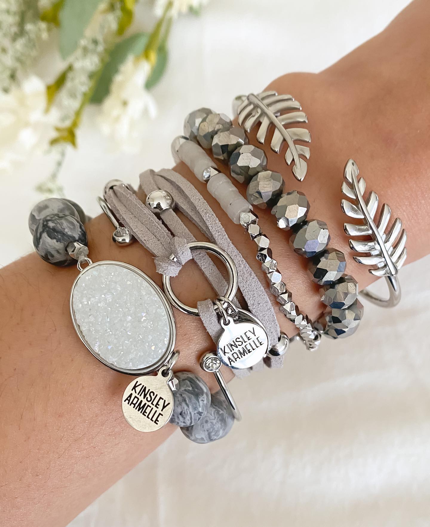 Silver Ariana Bracelet Stack