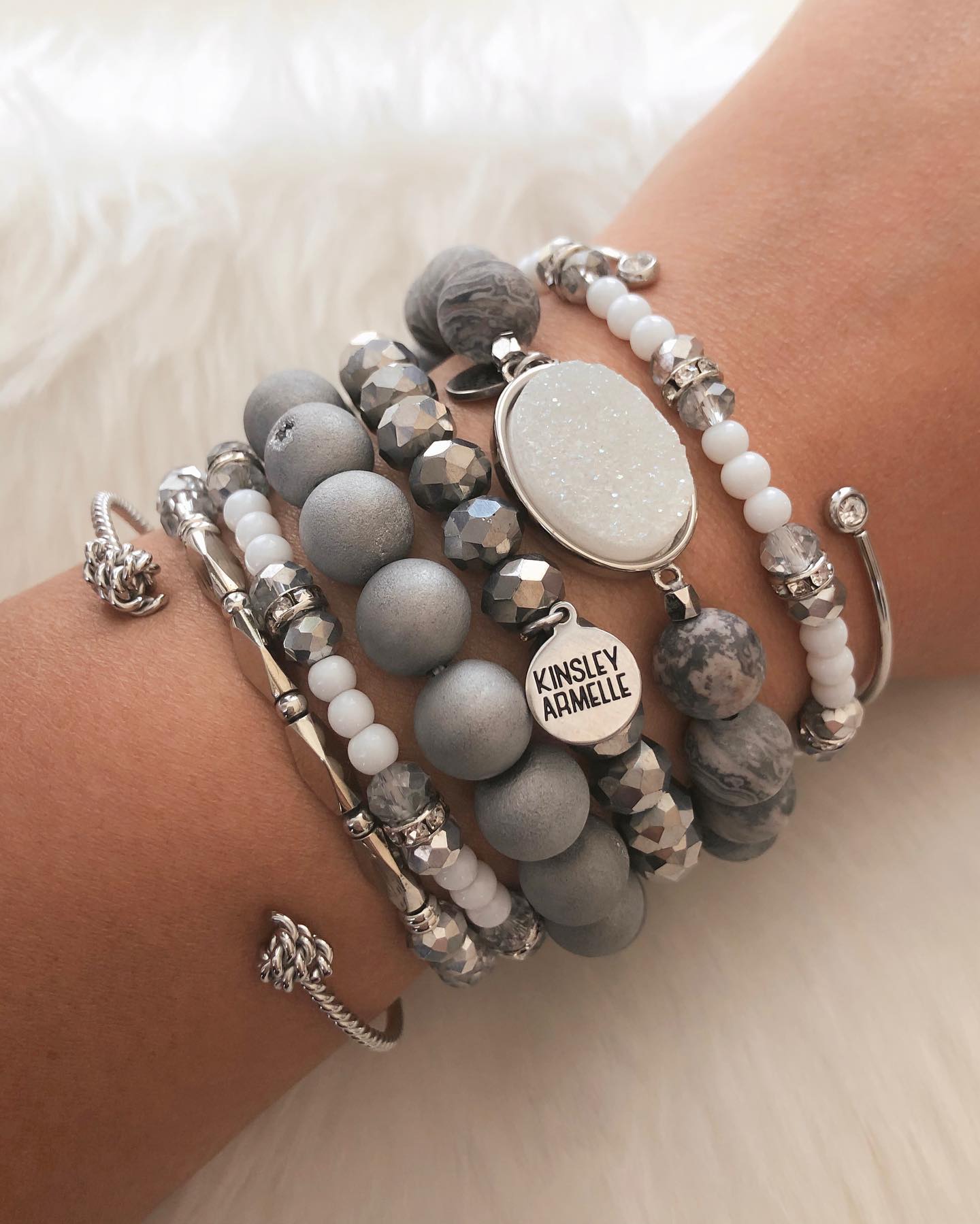 Silver Glacier Bracelet Stack