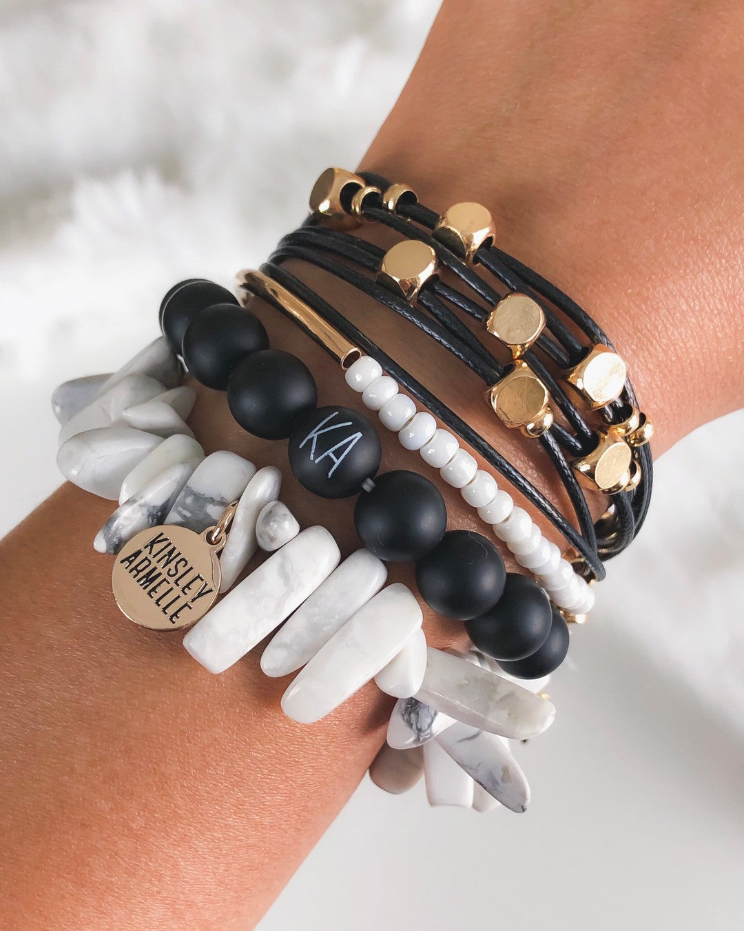 Monochromatic Bracelet Stack