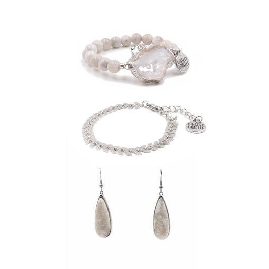 Silver Cordova Jewelry Set