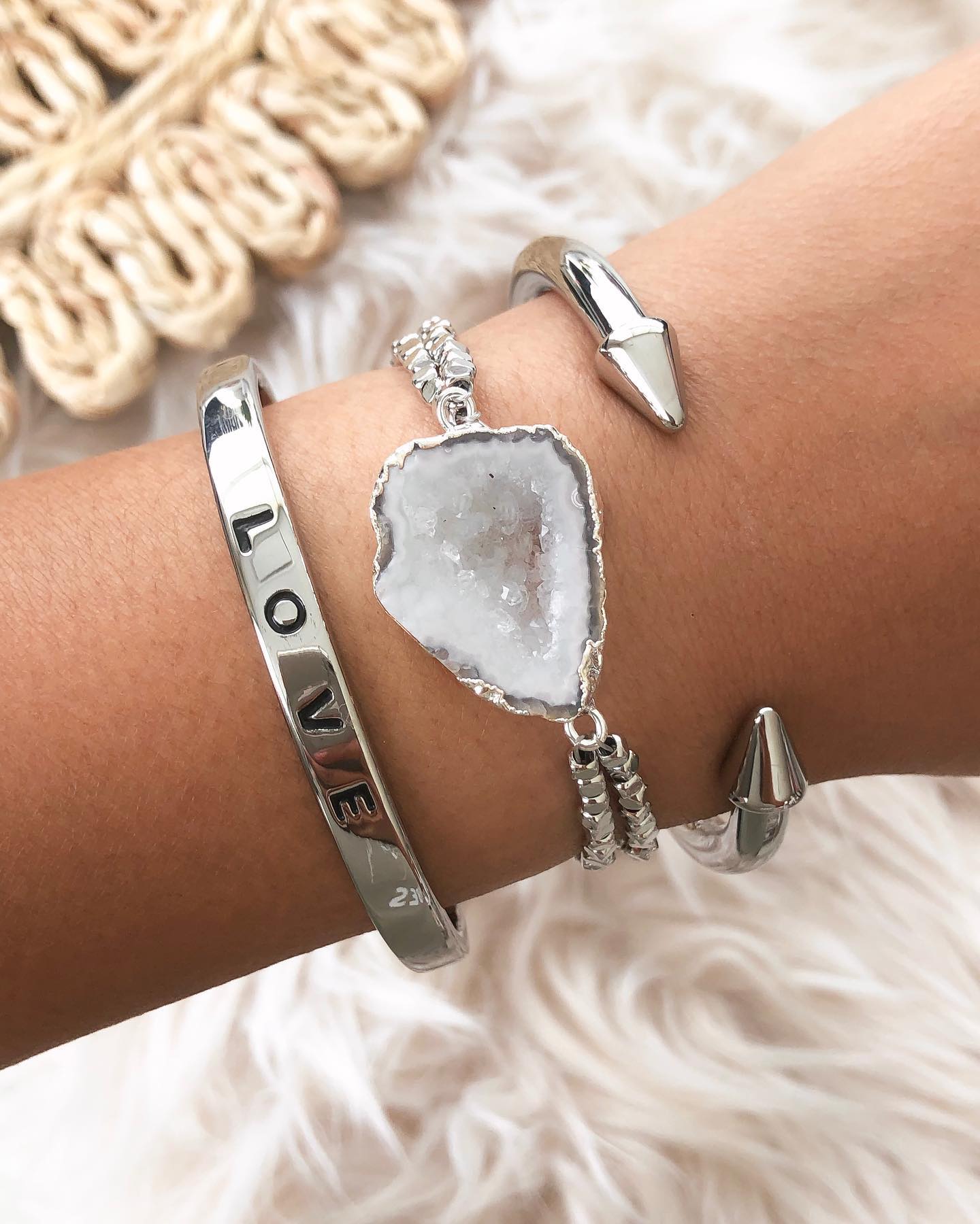 Silver Dover Bracelet Stack