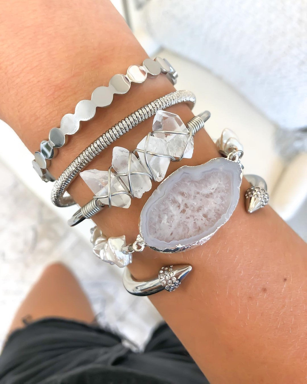 Silver Estrella Bracelet Stack