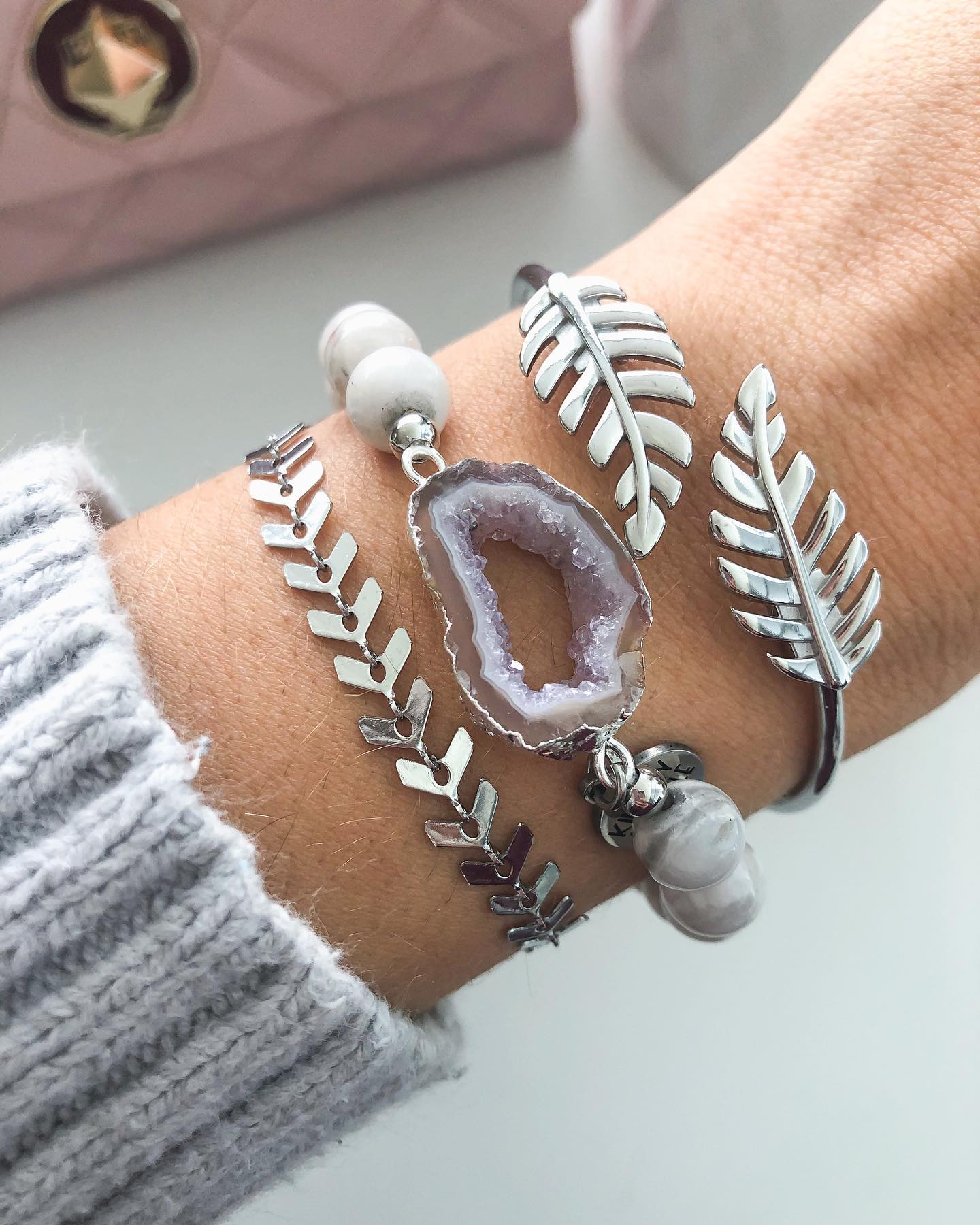 Silver Aveta Bracelet Stack