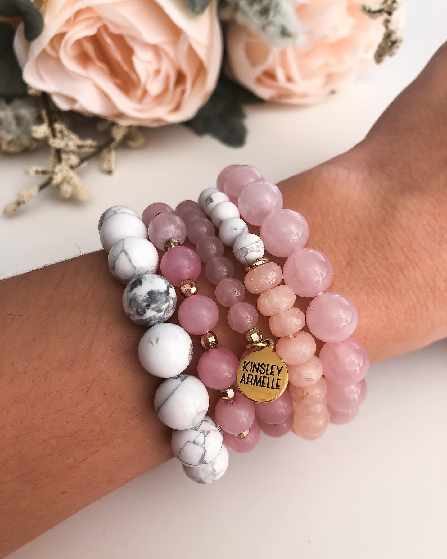 Pink and Pepper Bracelet Stack