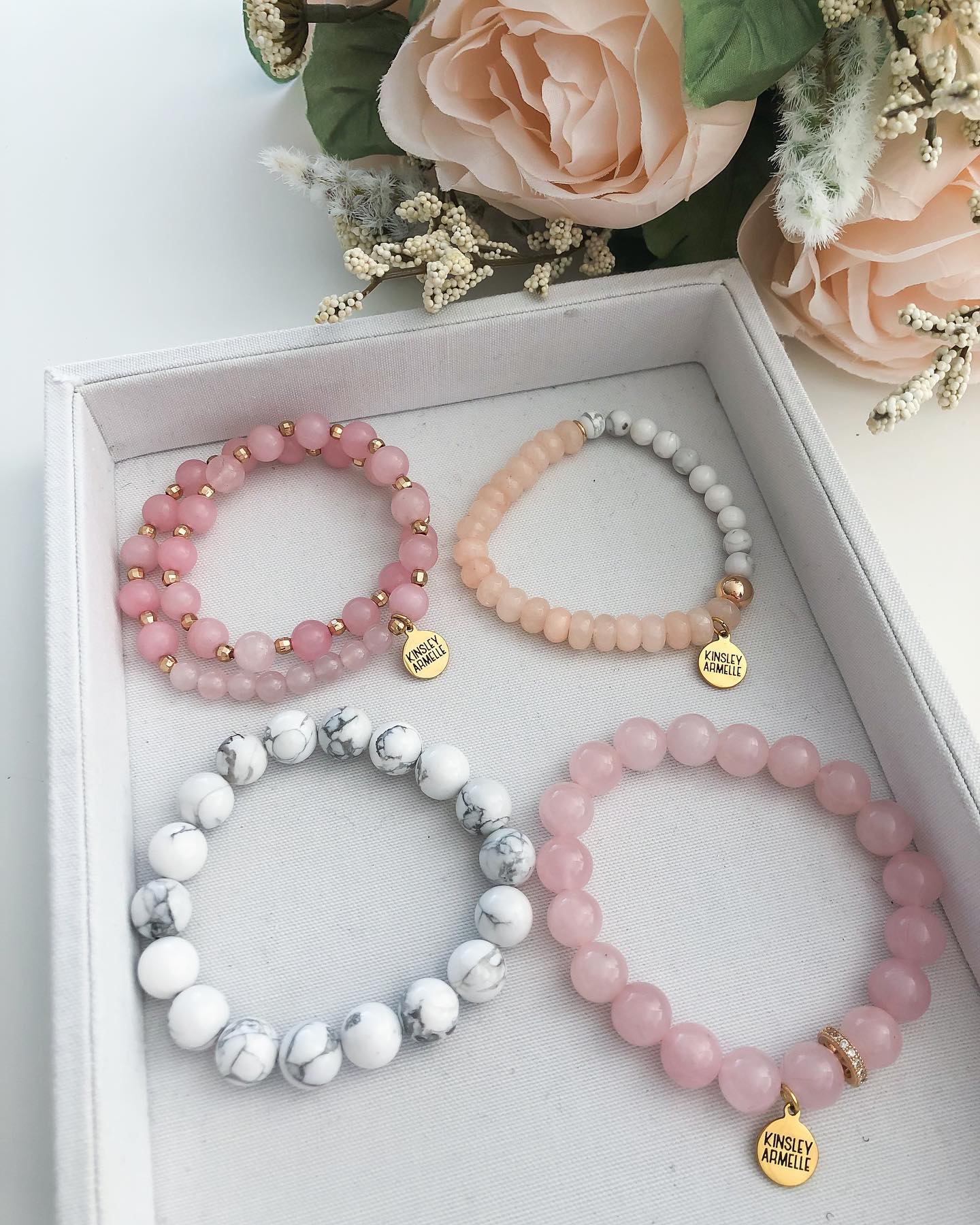 Pink and Pepper Bracelet Stack