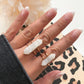 Bangle Collection - Rose Gold Quartz Ring Set