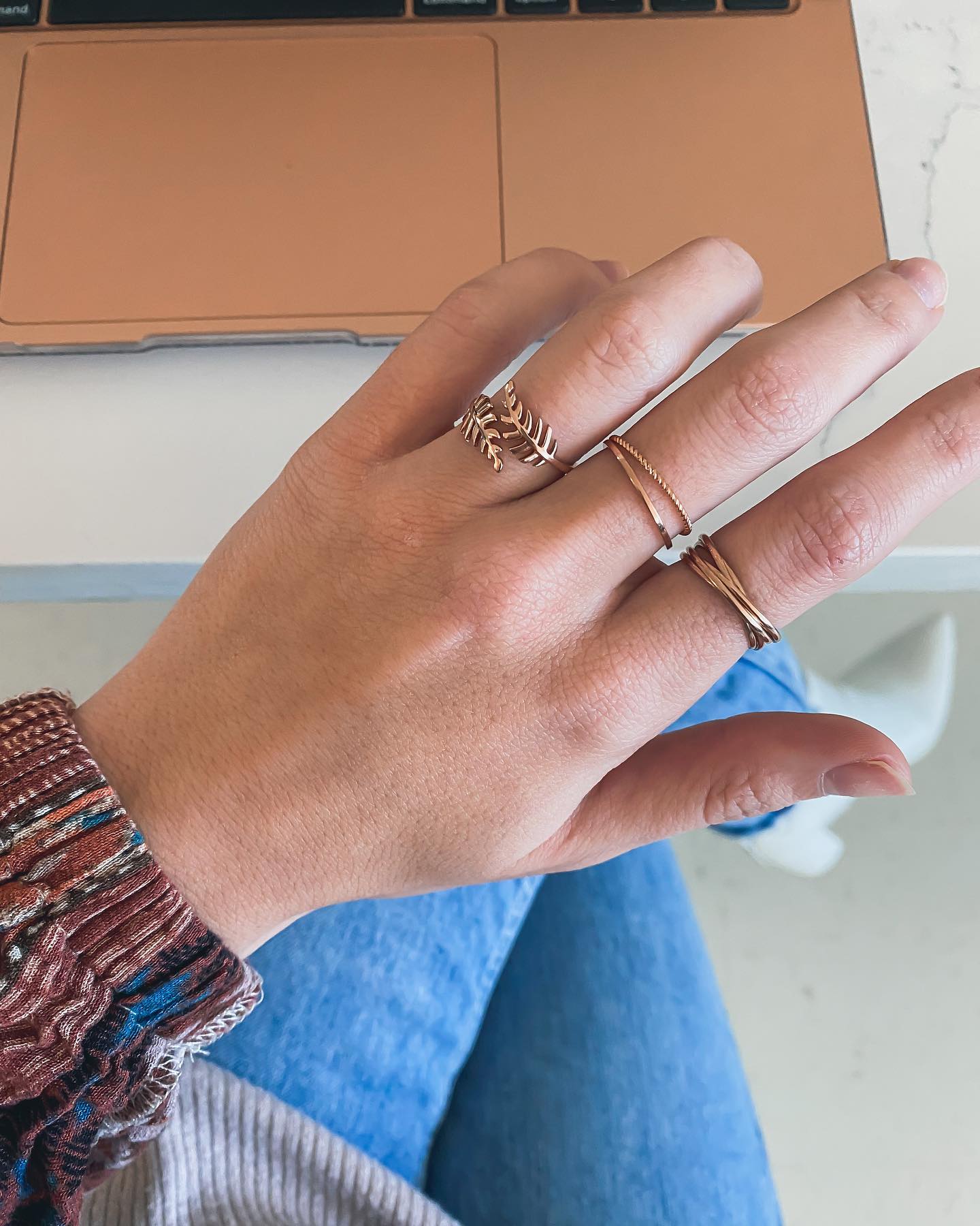 Rose Gold Myla Ring Set