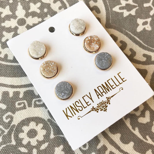 Stone Collection - Quartz Earrings Set