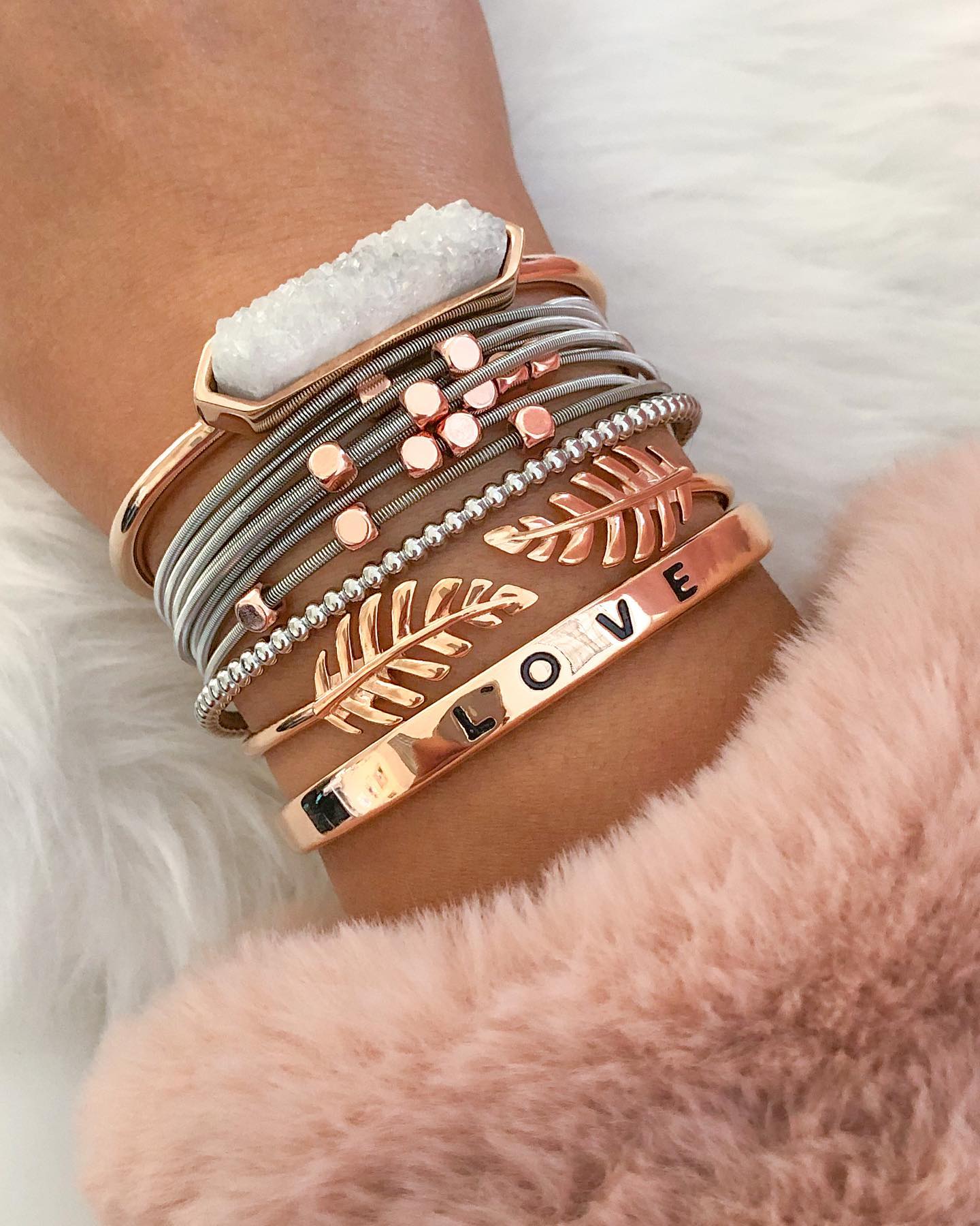 Rose Gold Lainey Bracelet Stack
