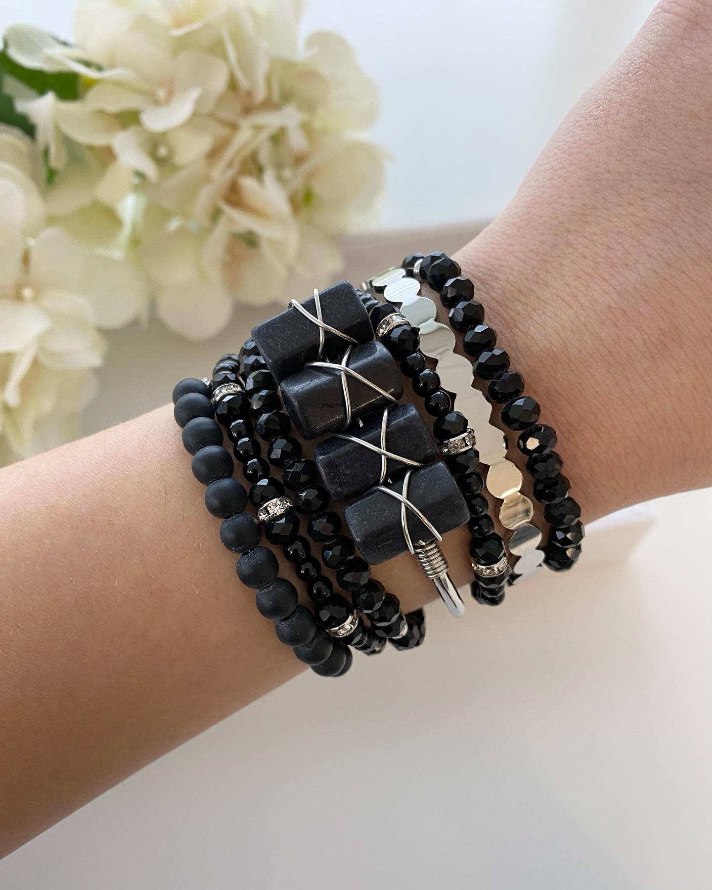 Silver Eve Bracelet Stack