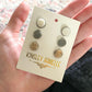 Stone Collection - Silver Quartz Earrings Set