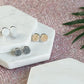 Stone Collection - Silver Quartz Earrings Set