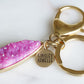 Accessory Collection - Blush Quartz Drop Keychain