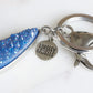 Accessory Collection - Silver Denim Quartz Drop Keychain