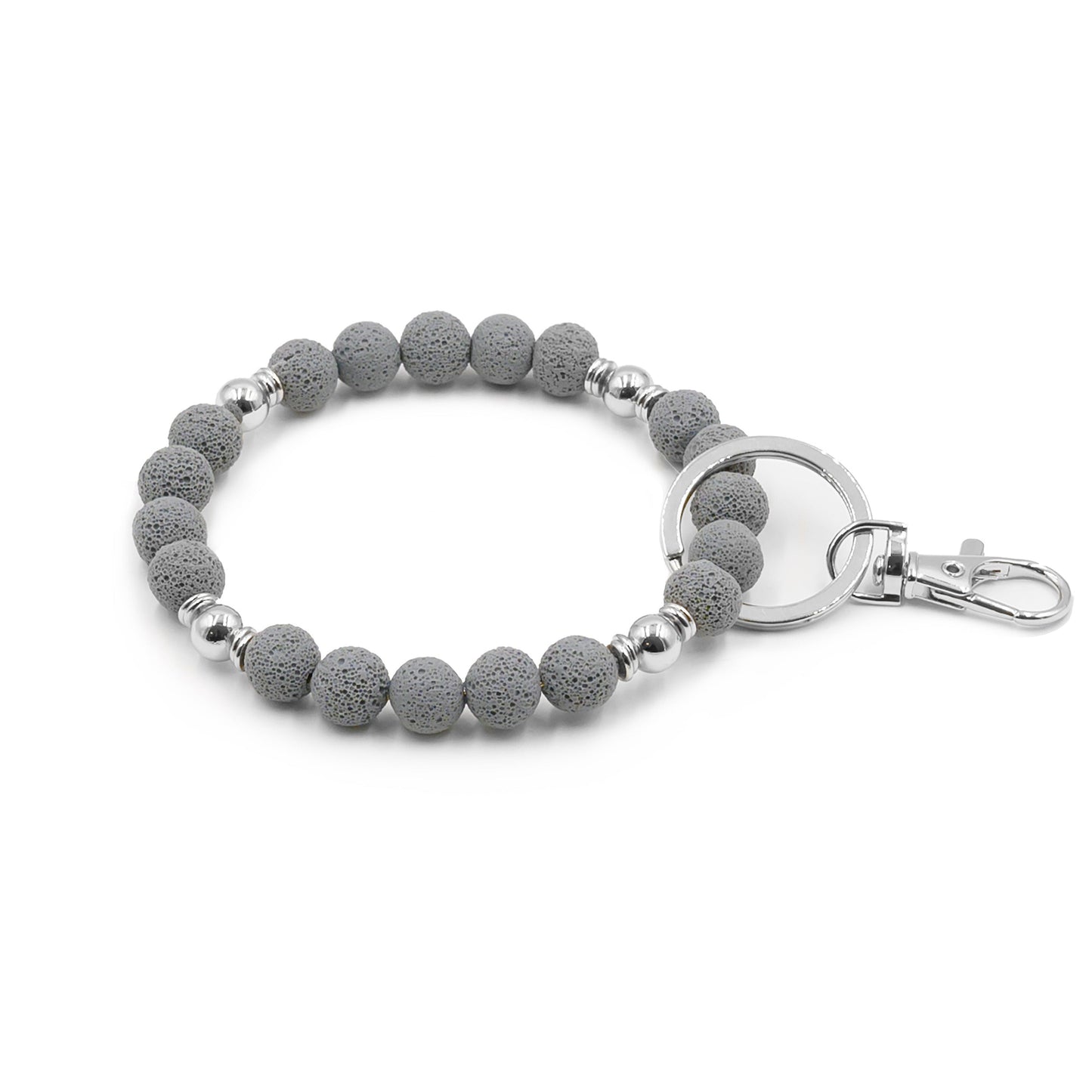 Accessory Collection - Silver Gray Keychain