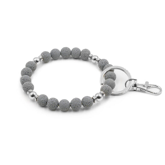Accessory Collection - Silver Gray Keychain