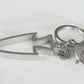 Accessory Collection - Silver Jasper Arrowhead Keychain
