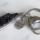 Accessory Collection - Silver Raven Quartz Drop Keychain