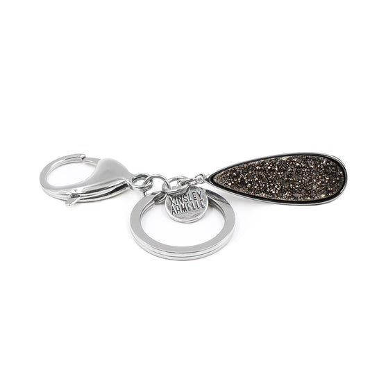 Accessory Collection - Silver Raven Quartz Drop Keychain