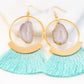 Agate Collection - Mint Fringe Earrings