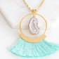 Agate Collection - Mint Fringe Necklace
