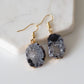 Agate Collection - Petite Smoky Drop Earrings