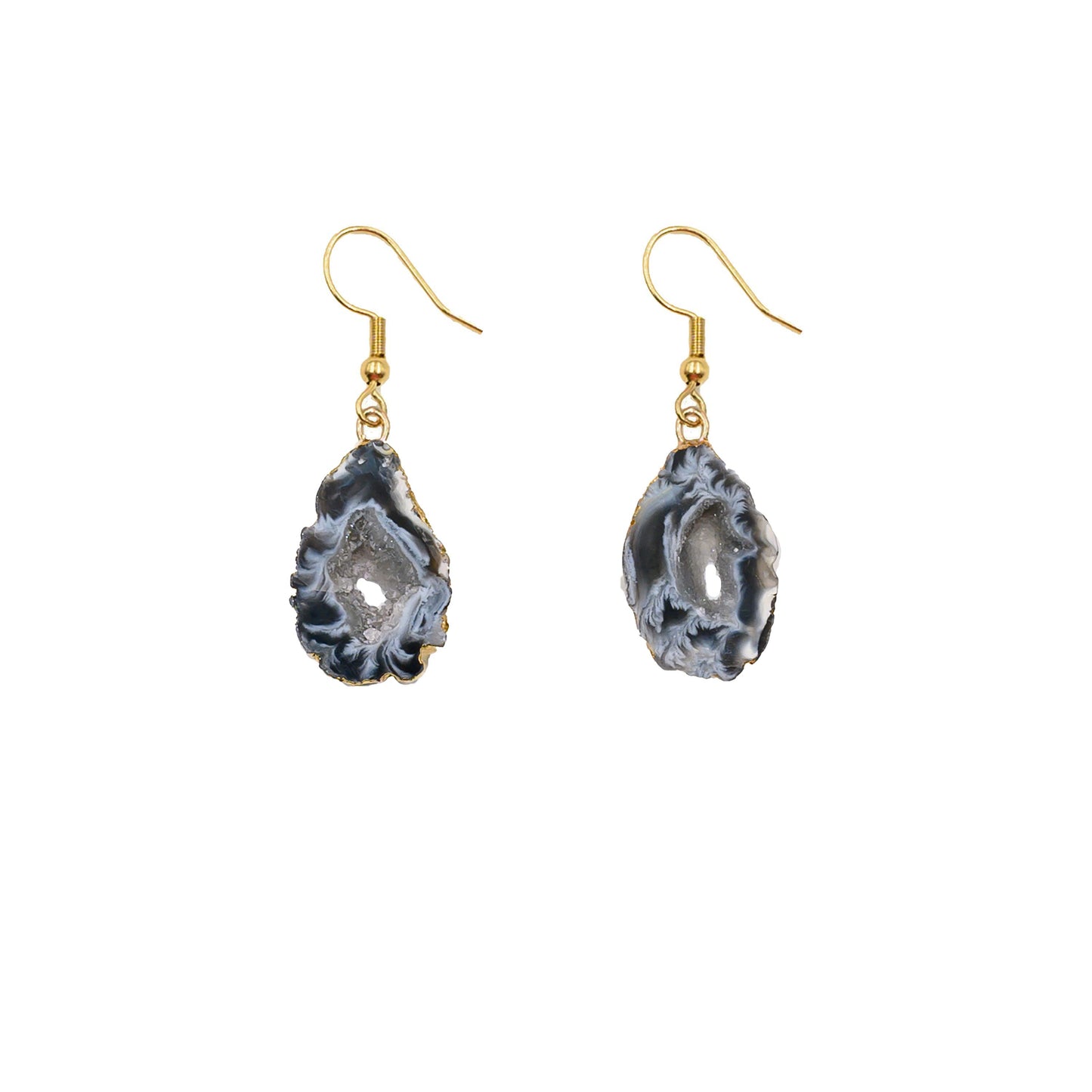 Agate Collection - Petite Smoky Drop Earrings