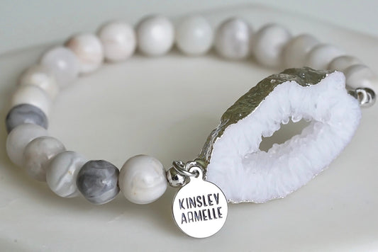 Agate Collection - Silver Flurry Bracelet