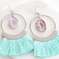 Agate Collection - Silver Mint Fringe Earrings