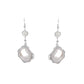 Agate Collection - Silver Pearl Drop Earrings
