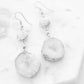 Agate Collection - Silver Pearl Drop Earrings