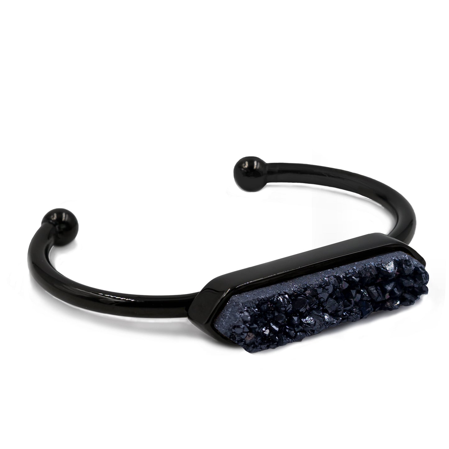 Bangle Collection - Black Raven Quartz Bracelet