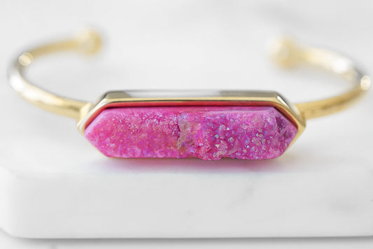 Bangle Collection - Blush Quartz Bracelet (Unique)