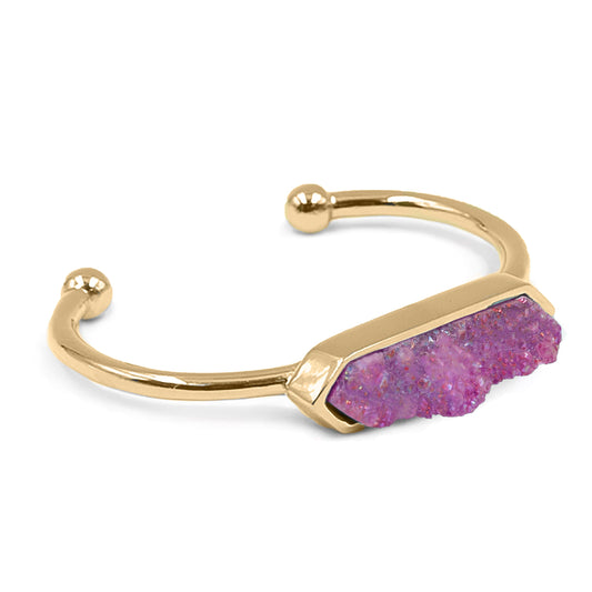 Bangle Collection - Magenta Quartz Bracelet (Unique)