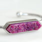 Bangle Collection - Silver Magenta Quartz Bracelet (Limited Edition)