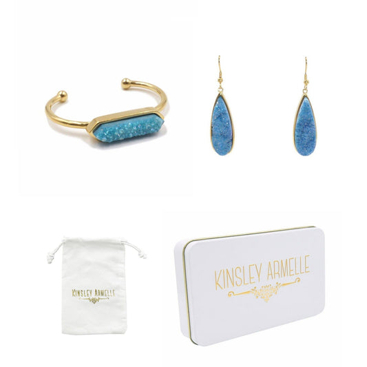 Gold Azure Quartz Gift Set