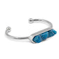 Bangle Collection - Silver Azure Quartz Bracelet (Unique)