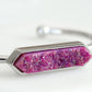 Bangle Collection - Silver Magenta Quartz Bracelet (Unique)