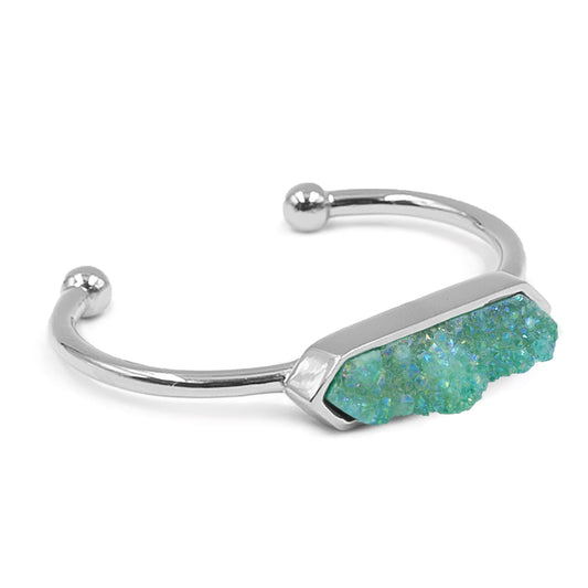 Bangle Collection - Silver Jade Quartz Bracelet (Unique)