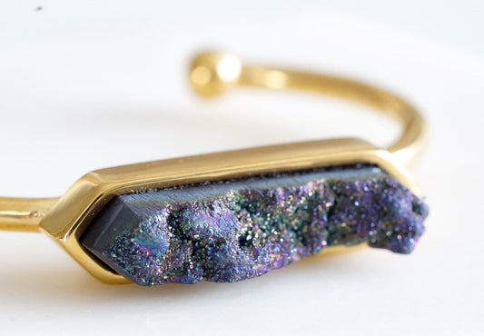 Bangle Collection - Elara Cosmic Quartz Bracelet (Unique)