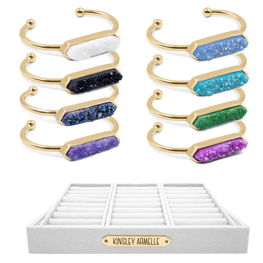 Bangle Collection - Gold Quartz Collectors Set