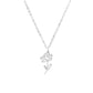 Birth Flower Collection - Silver Water Lily  Necklace (July)