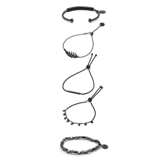 Black Sloane Bracelet Stack