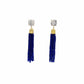 Tassel Collection - Cobalt Glass Beaded Earrings