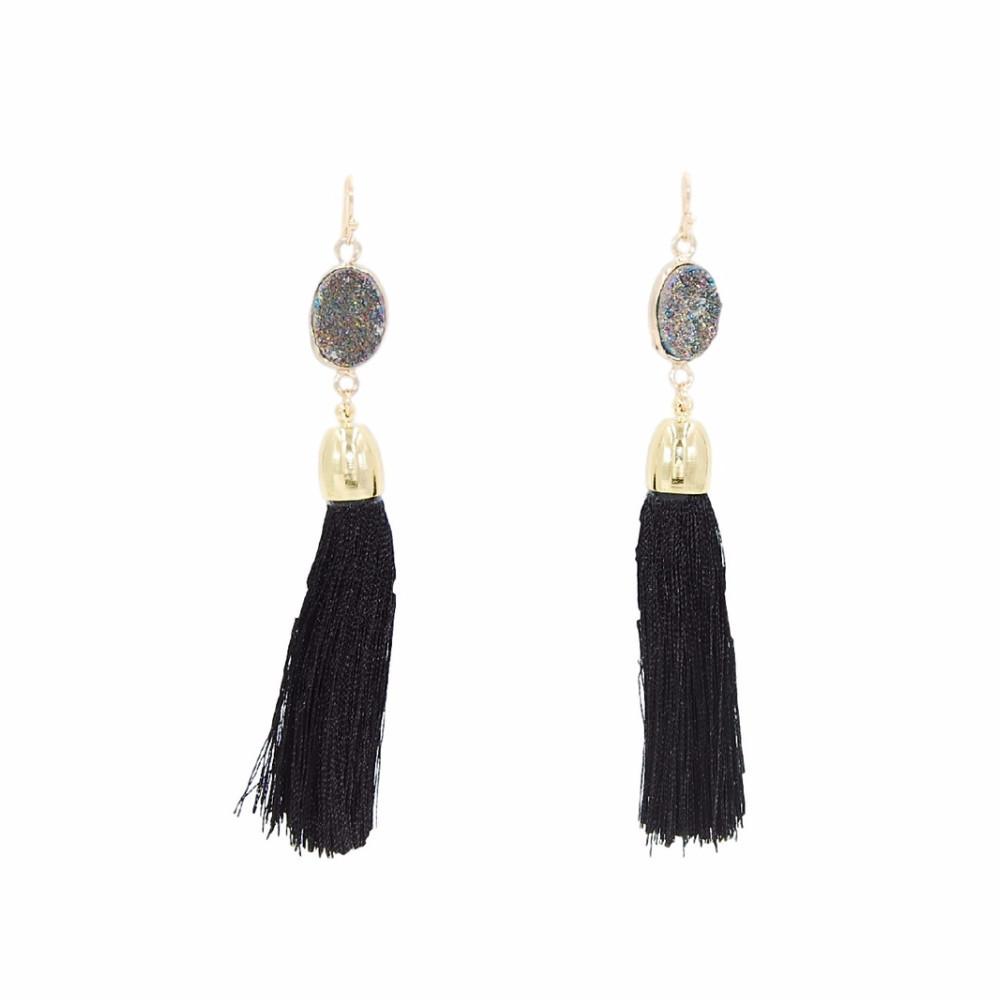 Fringe Collection - Raven Drop Earrings