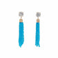 Tassel Collection - Sky Glass Beaded Earrings